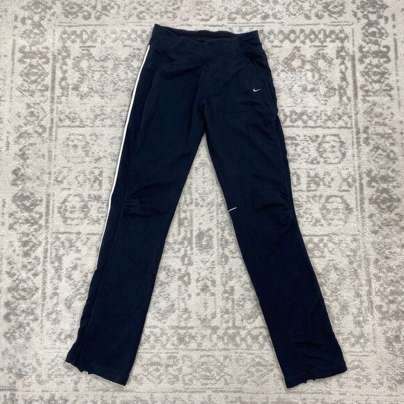 Nike Dri Fit Pants Women's Black 278547 Y2K Ankle Zip Back Pockets Pants Size XS - Picture 1 of 6